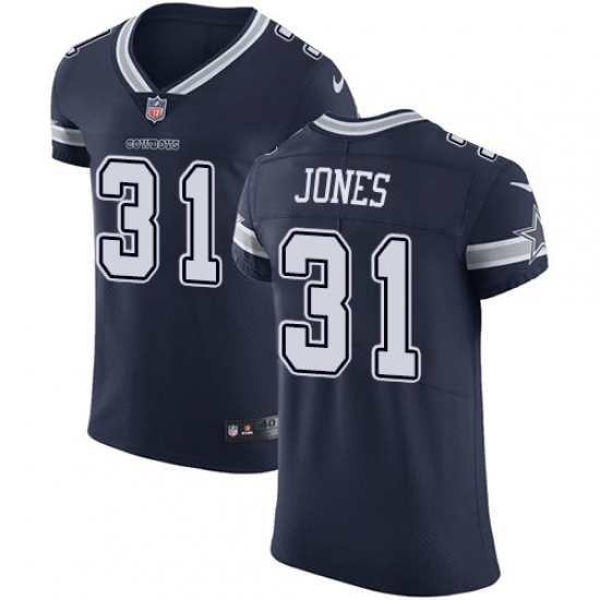 Men's Nike Dallas Cowboys 31 Byron Jones Navy Blue Team Color Vapor Untouchable Elite Player NFL Jersey