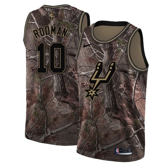 Youth Nike San Antonio Spurs 10 Dennis Rodman Swingman Camo Realtree Collection NBA Jersey