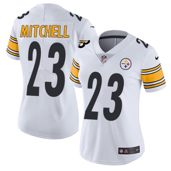 Women's Nike Pittsburgh Steelers 23 Mike Mitchell Elite White NFL Jersey