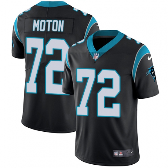 Youth Nike Carolina Panthers 72 Taylor Moton Black Team Color Vapor Untouchable Limited Player NFL Jersey