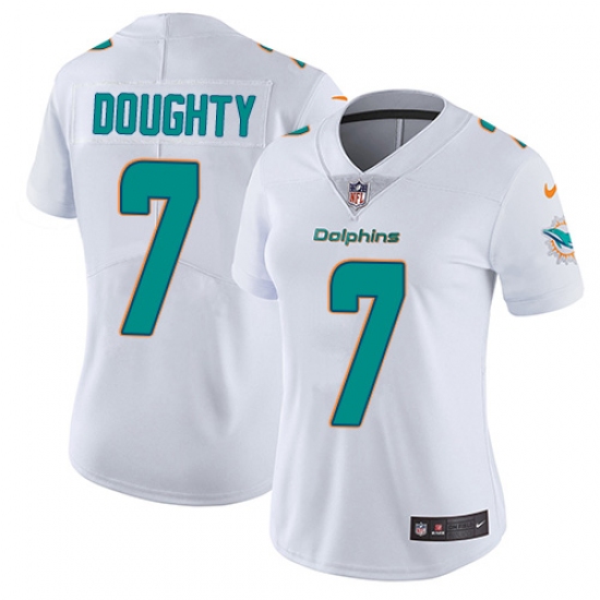 Women's Nike Miami Dolphins 7 Brandon Doughty White Vapor Untouchable Limited Player NFL Jersey