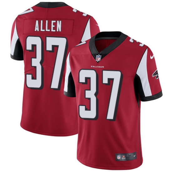 Youth Nike Atlanta Falcons 37 Ricardo Allen Red Team Color Vapor Untouchable Limited Player NFL Jersey
