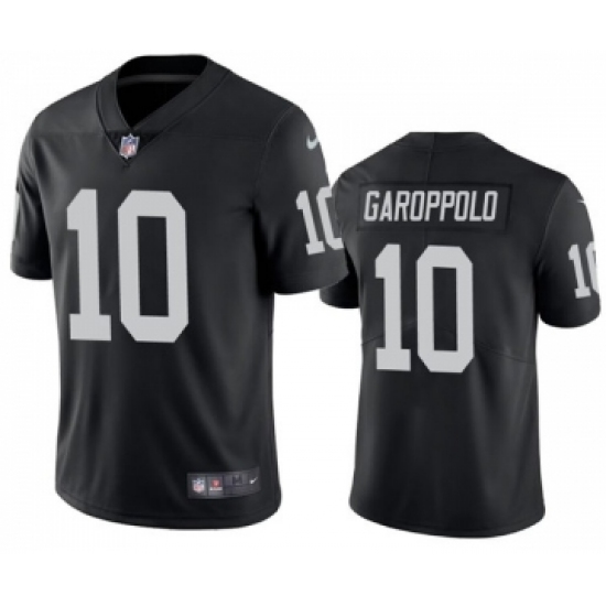 Men's Las Vegas Raiders 10 Jimmy Garoppolo Black Vapor Untouchable Stitched Football Jersey