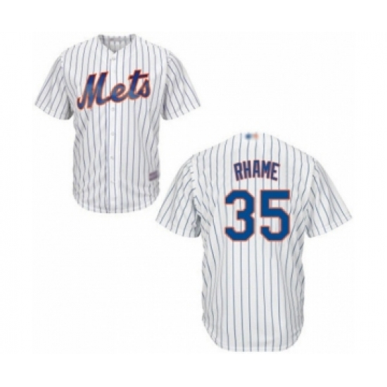 Youth New York Mets 35 Jacob Rhame Authentic White Home Cool Base Baseball Player Jersey