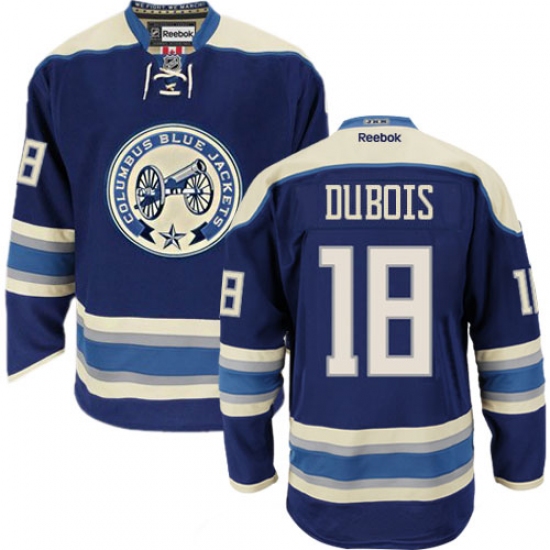 Men's Reebok Columbus Blue Jackets 18 Pierre-Luc Dubois Authentic Navy Blue Third NHL Jersey