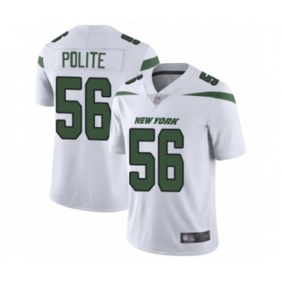 Men's New York Jets 56 Jachai Polite White Vapor Untouchable Limited Player Football Jersey