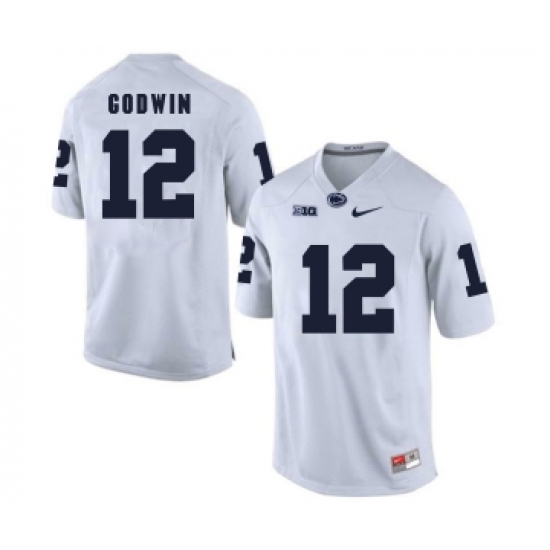 Penn State Nittany Lions 12 Chris Godwin White College Football Jersey