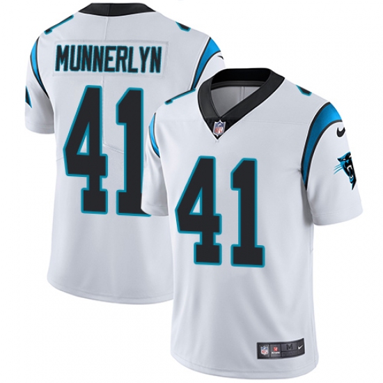 Men's Nike Carolina Panthers 41 Captain Munnerlyn White Vapor Untouchable Limited Player NFL Jersey