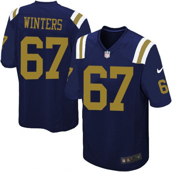 Youth Nike New York Jets 67 Brian Winters Limited Navy Blue Alternate NFL Jersey