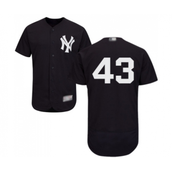 Men's New York Yankees 43 Gio Gonzalez Navy Blue Alternate Flex Base Authentic Collection Baseball Jersey