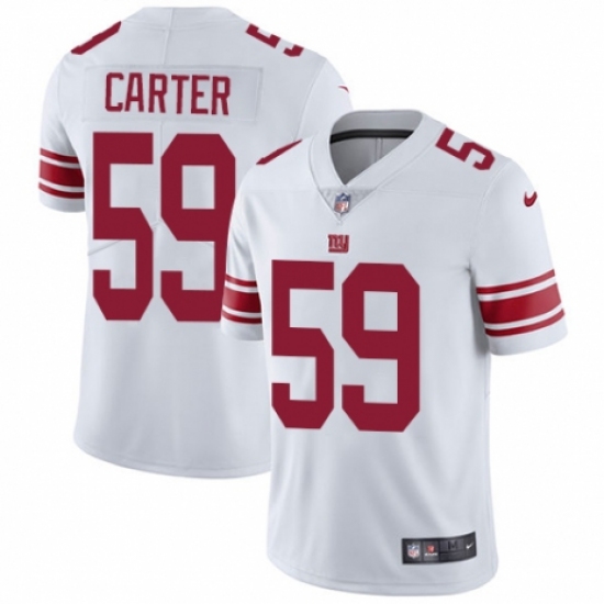 Youth Nike New York Giants 59 Lorenzo Carter White Vapor Untouchable Elite Player NFL Jersey