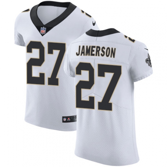 Men's Nike New Orleans Saints 27 Natrell Jamerson White Vapor Untouchable Elite Player NFL Jersey