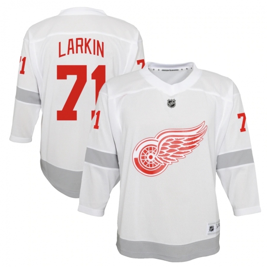 Youth Detroit Red Wings 71 Dylan Larkin White 2020-21 Special Edition Replica Player Jersey