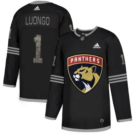 Men's Adidas Florida Panthers 1 Roberto Luongo Black Authentic Classic Stitched NHL Jersey