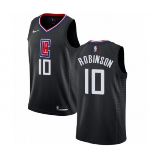 Men's Nike Los Angeles Clippers 10 Jerome Robinson Swingman Black NBA Jersey Statement Edition
