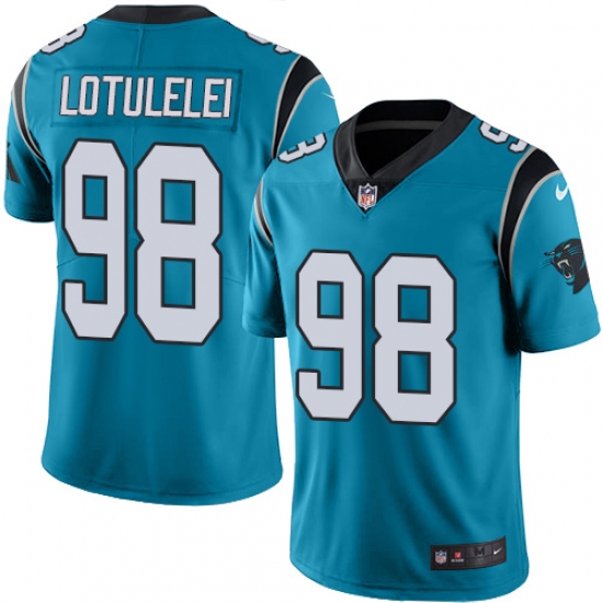 Youth Nike Carolina Panthers 98 Star Lotulelei Blue Alternate Vapor Untouchable Limited Player NFL Jersey