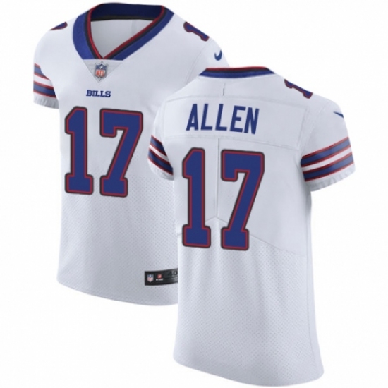 Men's Nike Buffalo Bills 17 Josh Allen White Vapor Untouchable Elite Player NFL Jersey