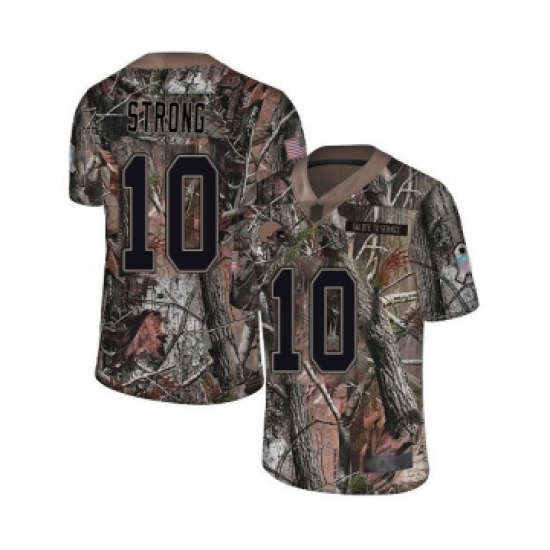 Youth Cleveland Browns 10 Jaelen Strong Limited Camo Rush Realtree Football Jersey