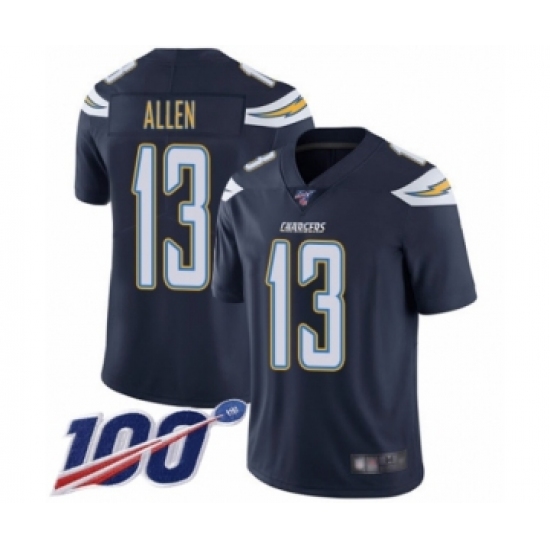 Men's Los Angeles Chargers 13 Keenan Allen Navy Blue Team Color Vapor Untouchable Limited Player 100th Season Football Jersey