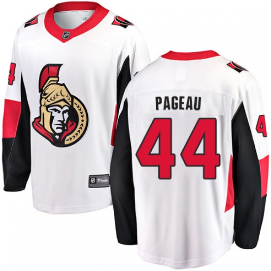 Youth Ottawa Senators 44 Jean-Gabriel Pageau Fanatics Branded White Away Breakaway NHL Jersey
