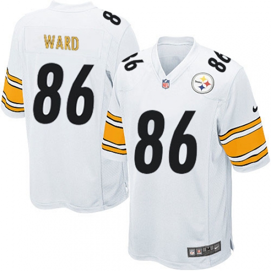 Men's Nike Pittsburgh Steelers 86 Hines Ward Game White NFL Jersey