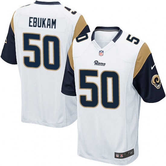 Men's Nike Los Angeles Rams 50 Samson Ebukam Game White NFL Jersey