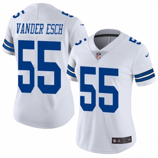 Women's Nike Dallas Cowboys 55 Leighton Vander Esch White Vapor Untouchable Limited Player NFL Jersey