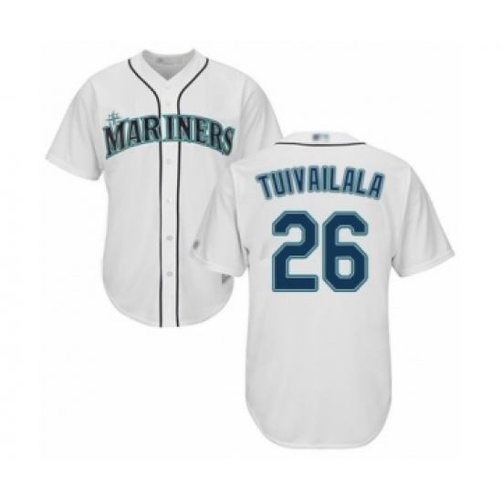 Youth Seattle Mariners 26 Sam Tuivailala Authentic White Home Cool Base Baseball Player Jersey
