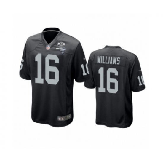 Men's Oakland Raiders 16 Tyrell Williams Black 2020 Inaugural Season Game Jersey
