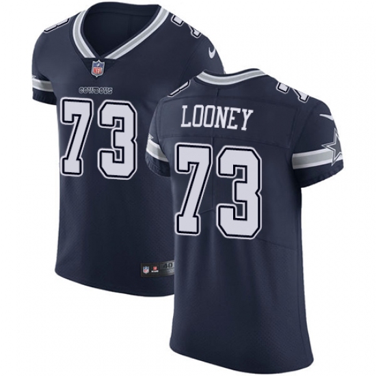 Men's Nike Dallas Cowboys 73 Joe Looney Navy Blue Team Color Vapor Untouchable Elite Player NFL Jersey