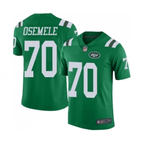 Men's New York Jets 70 Kelechi Osemele Limited Green Rush Vapor Untouchable Football Jersey