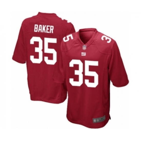 Men's New York Giants 35 Deandre Baker Game Red Alternate Football Jersey