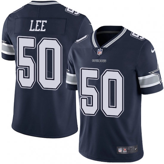 Men's Nike Dallas Cowboys 50 Sean Lee Navy Blue Team Color Vapor Untouchable Limited Player NFL Jersey