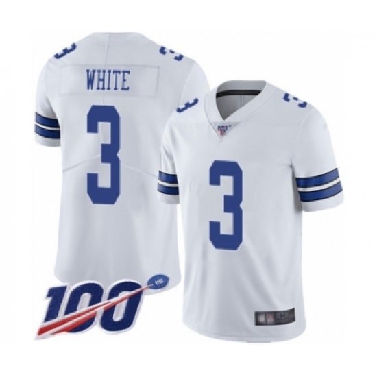 Men's Dallas Cowboys 3 Mike White Vapor Untouchable Limited Player 100th Season Football Jersey