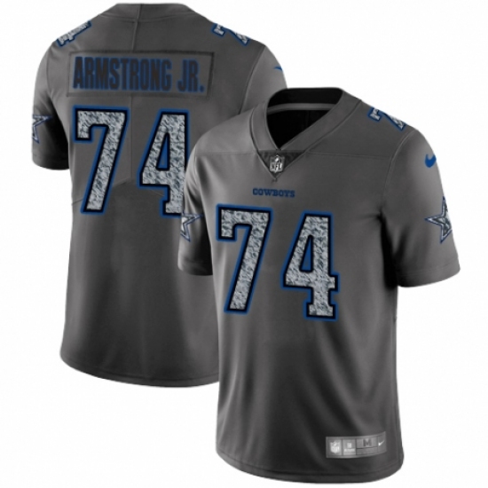 Men's Nike Dallas Cowboys 74 Dorance Armstrong Jr. Gray Static Vapor Untouchable Limited NFL Jersey