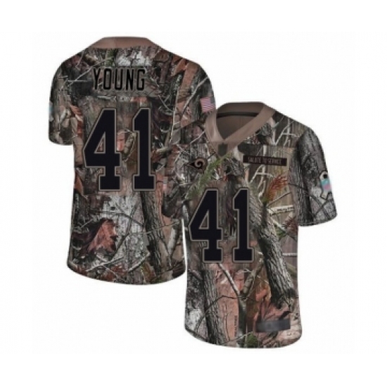 Youth Los Angeles Rams 41 Kenny Young Camo Rush Realtree Limited Football Jersey