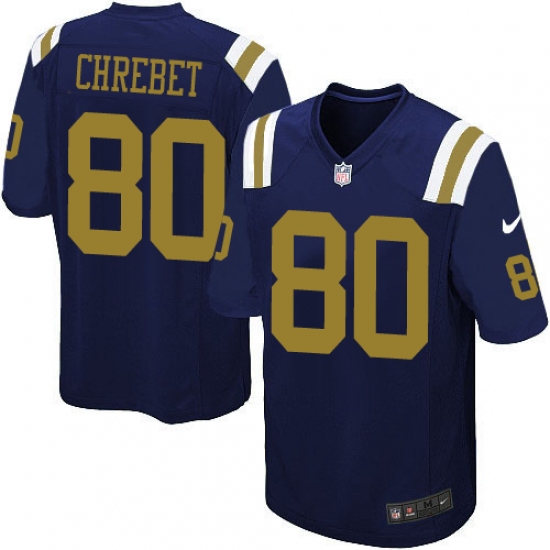 Youth Nike New York Jets 80 Wayne Chrebet Limited Navy Blue Alternate NFL Jersey