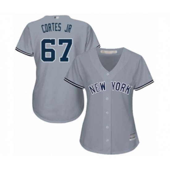 Women's New York Yankees 67 Nestor Cortes Jr. Authentic Grey Road Baseball Player Jersey