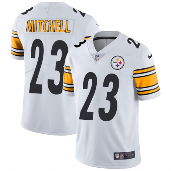 Men's Nike Pittsburgh Steelers 23 Mike Mitchell White Vapor Untouchable Limited Player NFL Jersey