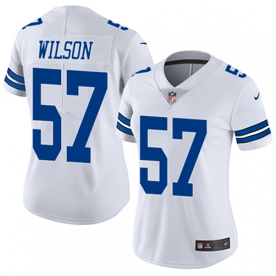 Women's Nike Dallas Cowboys 57 Damien Wilson White Vapor Untouchable Limited Player NFL Jersey
