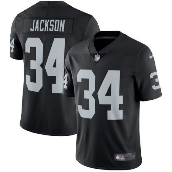 Men's Nike Oakland Raiders 34 Bo Jackson Black Team Color Vapor Untouchable Limited Player NFL Jersey