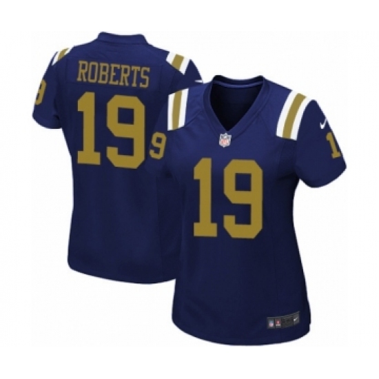 Women's Nike New York Jets 19 Andre Roberts Limited Navy Blue Alternate NFL Jersey