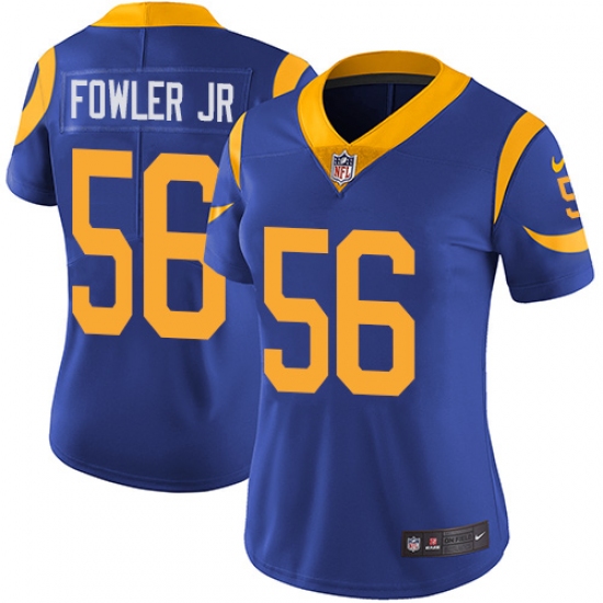 Women's Nike Los Angeles Rams 56 Dante Fowler Jr Royal Blue Alternate Vapor Untouchable Limited Player NFL Jersey
