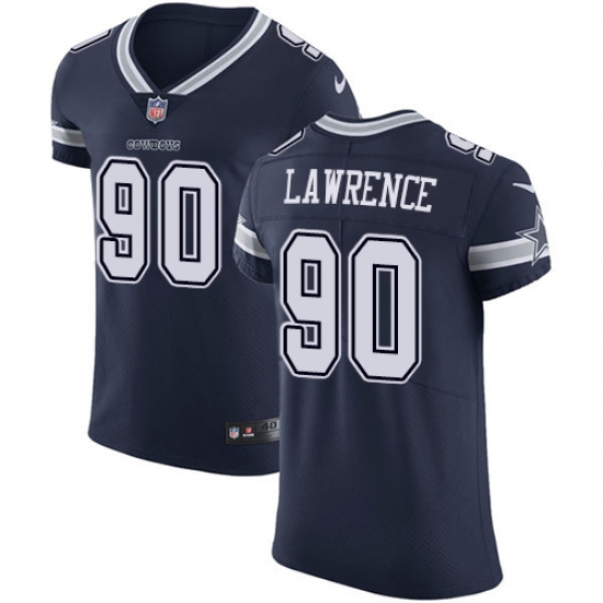 Men's Nike Dallas Cowboys 90 Demarcus Lawrence Navy Blue Team Color Vapor Untouchable Elite Player NFL Jersey