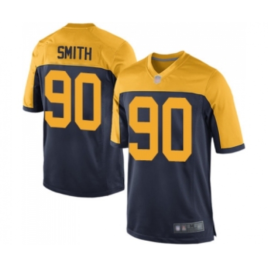 Men's Green Bay Packers 90 Za'Darius Smith Game Navy Blue Alternate Football Jersey