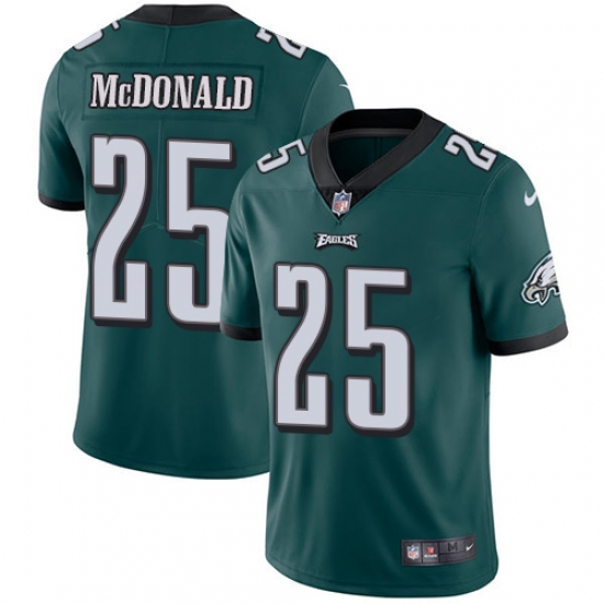 Men's Nike Philadelphia Eagles 25 Tommy McDonald Midnight Green Team Color Vapor Untouchable Limited Player NFL Jersey