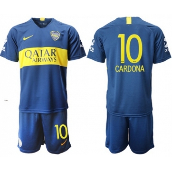 Boca Juniors 10 Cardona Home Soccer Club Jersey