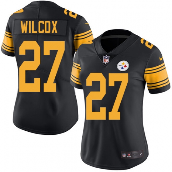 Women's Nike Pittsburgh Steelers 27 J.J. Wilcox Limited Black Rush Vapor Untouchable NFL Jersey