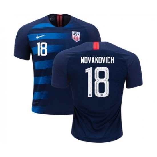 USA 18 Novakovich Away Kid Soccer Country Jersey