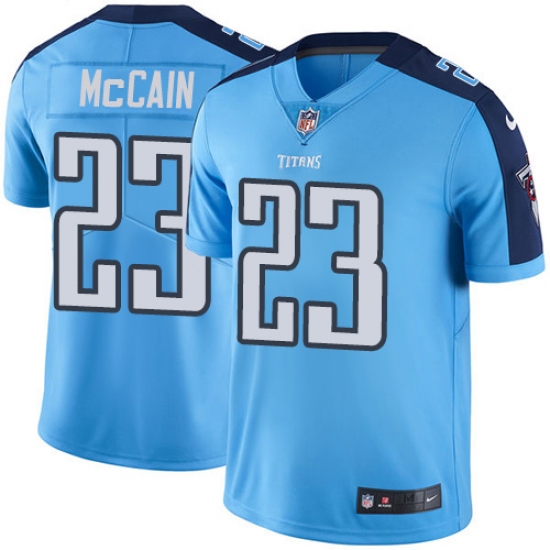 Men's Nike Tennessee Titans 23 Brice McCain Light Blue Team Color Vapor Untouchable Limited Player NFL Jersey
